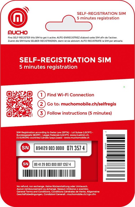 Image du produit BeeOne Carte SIM MUCHO Mobile Pack DUOMINI