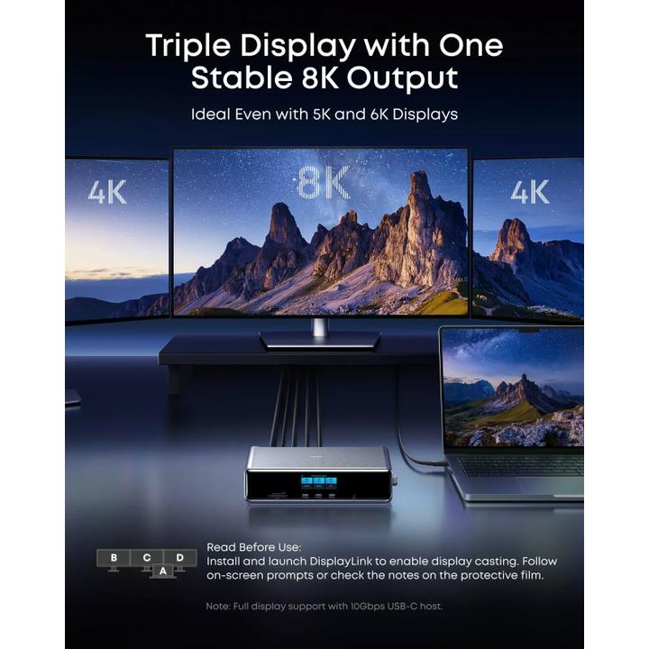 Actual product image Anker Prime Docking Station (14-in-1 Triple Display DisplayLink) (USB-C, 14 ports)