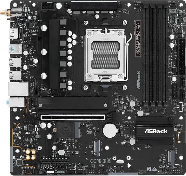 AsRock A620AM Pro-A WiFi AM5 mATX HDMI DDR5 (AM5, AMD A620, mATX)