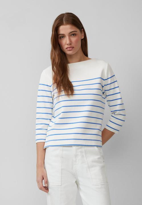 Produktbild S.Oliver Sweatshirt Geringeltes Sweatshirt mit U-Boot-Ausschnitt (46)