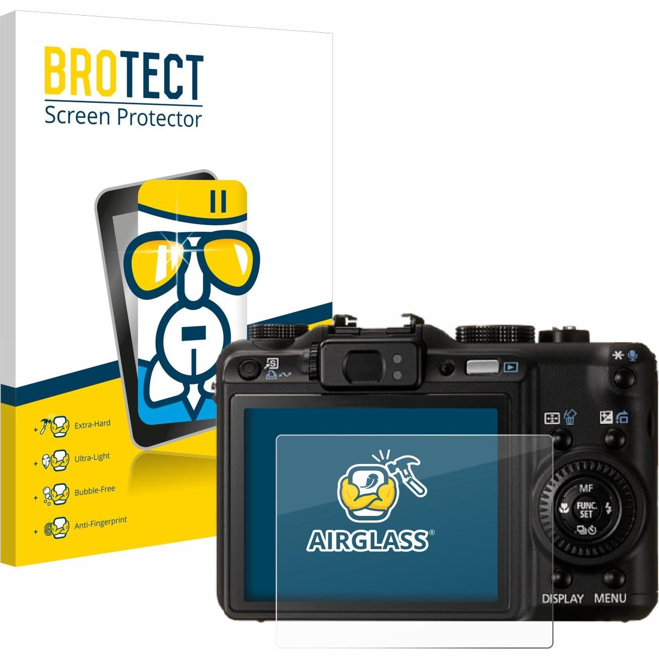 BROTECT AirGlass Panzerglasfolie (Displayschutz, PowerShot G9), Kameraschutz, Transparent