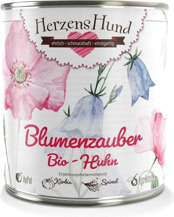 HerzensHund Nassfutter Blumenzauber Bio-Huhn, 800 g - Galaxus
