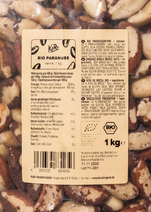 Immagine prodotto KoRo Noccioli di noci brasiliane biologiche (1000 g)