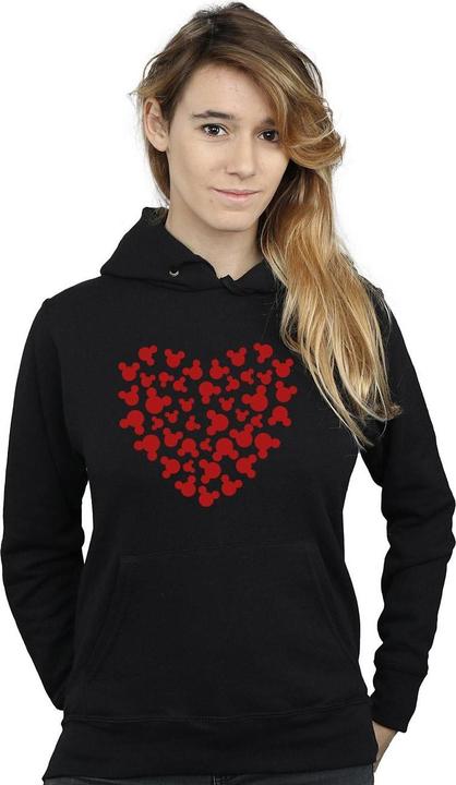Immagine prodotto Disney Mickey Mouse Heart Silhouette Felpa con Cappuccio Donna (XL)