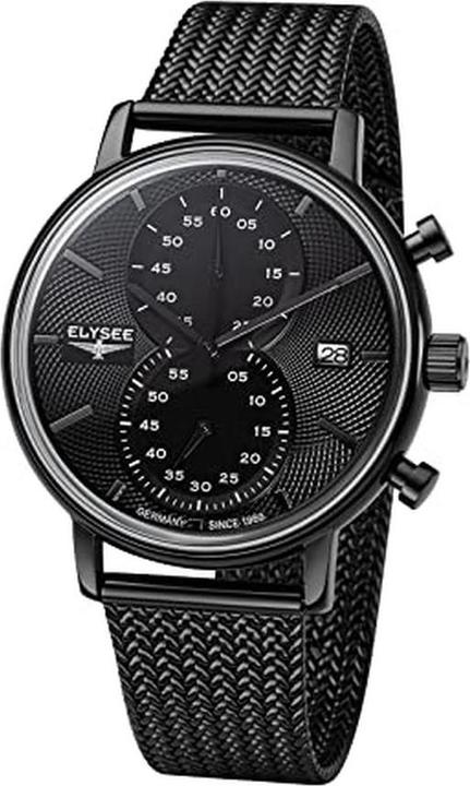 Elysee Minos Chronograph with Sapphire-Coated Glass and Guilloche Dial (Chronograph)
