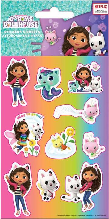 Gabby's Dollhouse Aufkleber, 5 Blatt