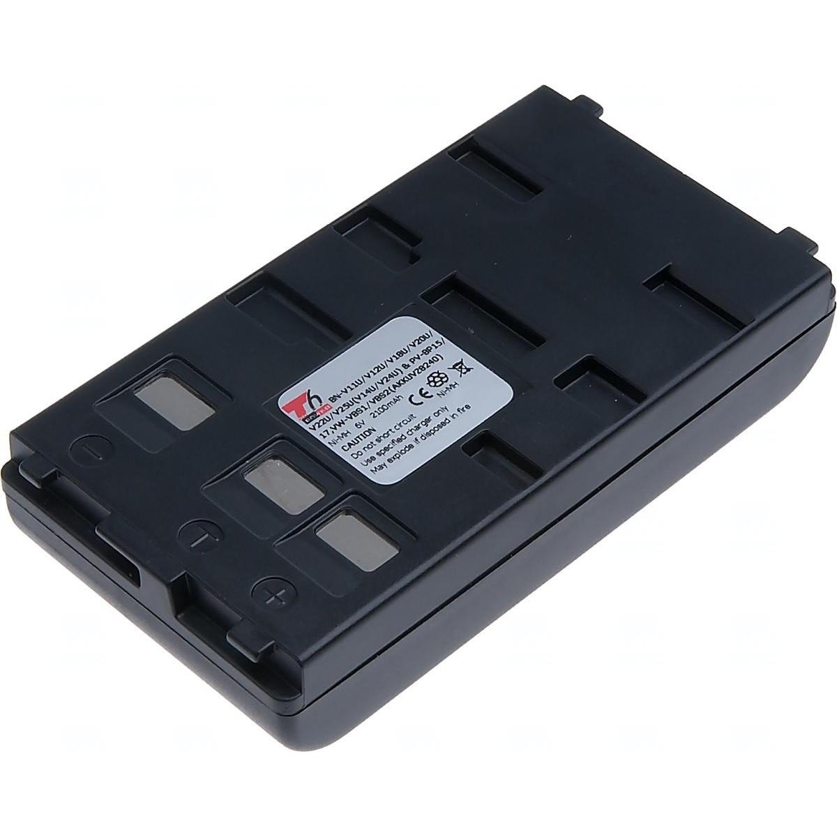 T6 Power Batteria JVC BN-V11U, Ni-MH,, Äerná (Batteria della fotocamera), Alimentatore fotocamera, Nero