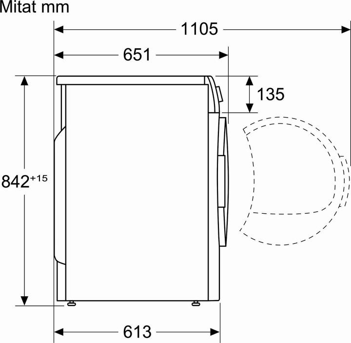 Image du produit Bosch Hausgeräte Serie 8 Heat Pump Tumble Dryer, 9 kg, white (9 kg, Droite)