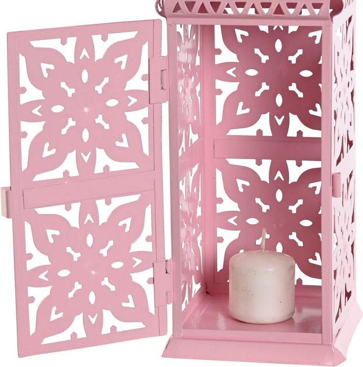 Produktbild Esprit Lantern Home White Green Pink Iron Oriental 10 x 10 x 30 cm (4 Units)