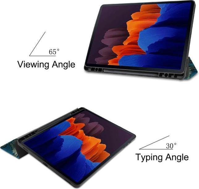 Actual product image MU Style Triple folding cover with pattern (Samsung Galaxy Tab S7+)