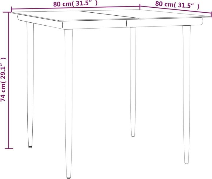 Produktbild vidaXL Garten Essgruppe