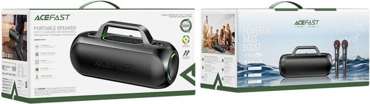 Actual product image Acefast K1 wireless karaoke speaker with 2 microphones - black