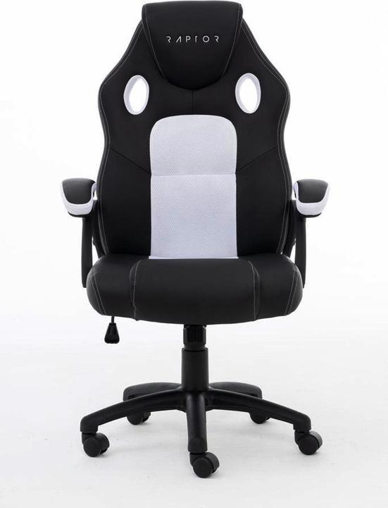 Actual product image Raptor Gaming Chair GS-40 PU + fabric black/white