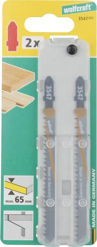 Produktbild wolfcraft 2 Stichsägeblätter HCS L=115mm T-Schaft