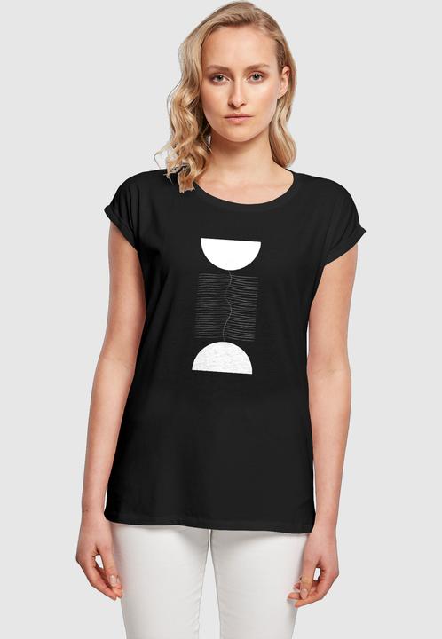 Produktbild Merchcode Ladies Abstract Lines Extended Shoulder Tee - 171741 (L)