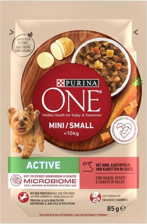 Purina ONE One Mini/Small Active Beef - wet dog food - 85g (Adult, 1 pcs., 85 g)