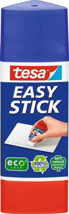 tesa EASY STICK Klebestift ecoLogo, dreieckig, geruchsneutraler Klebstick für Papier / Pappe