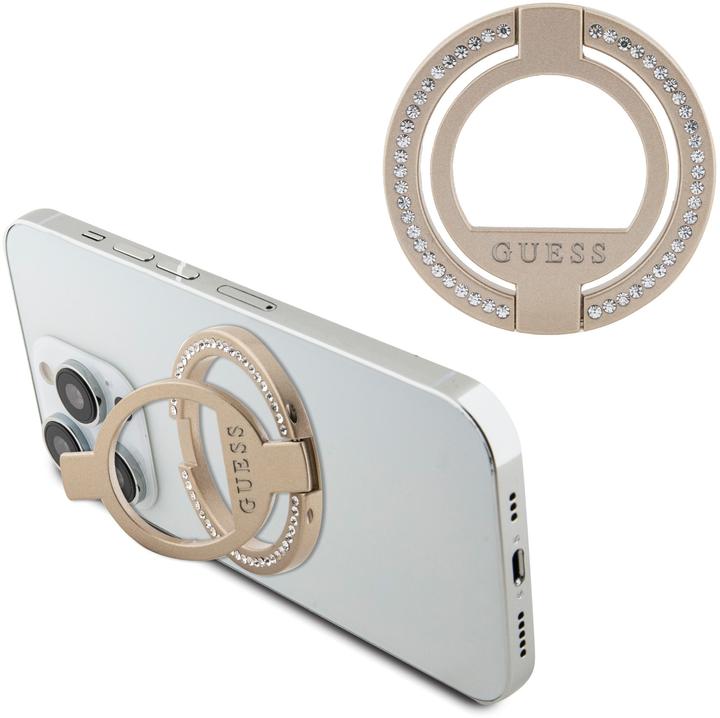 Guess MagSafe Anello di supporto GUMRSALDGD złoty/oro Strass
