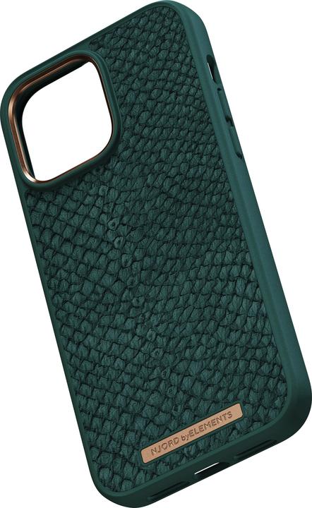 Produktbild Njord Hard-Cover Salm.Leather Magsafe Case green (Apple iPhone 14 Pro Max)