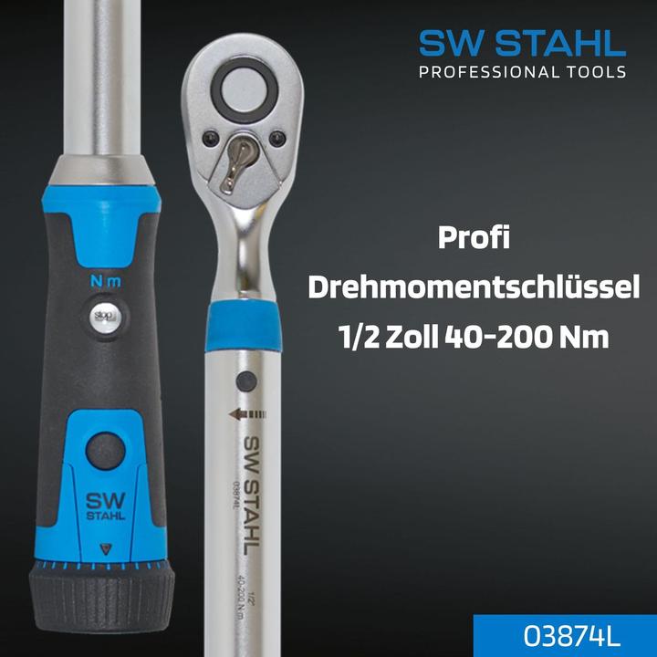 Actual product image SW-Stahl Torque Wrench (1/2", 40 - 200 Nm)