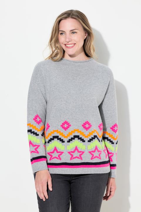 Produktbild Laurasøn Jacquard Pullover, Turtleneck, Langarm (L)