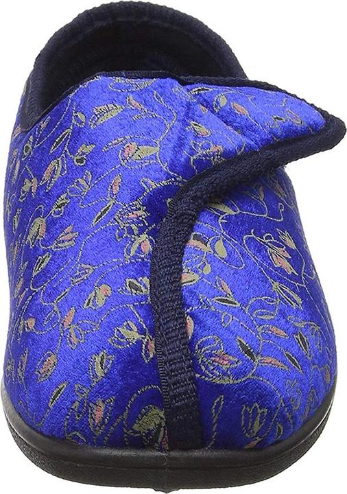 Actual product image Zedzzz Janice slippers with velcro fastening floral pattern (40)