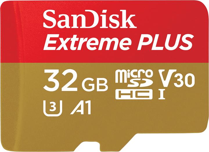 SANDISK microSDHC 100MB A1 32GB Extreme Plus (32 GB, microSDHC, U3, UHS-I)