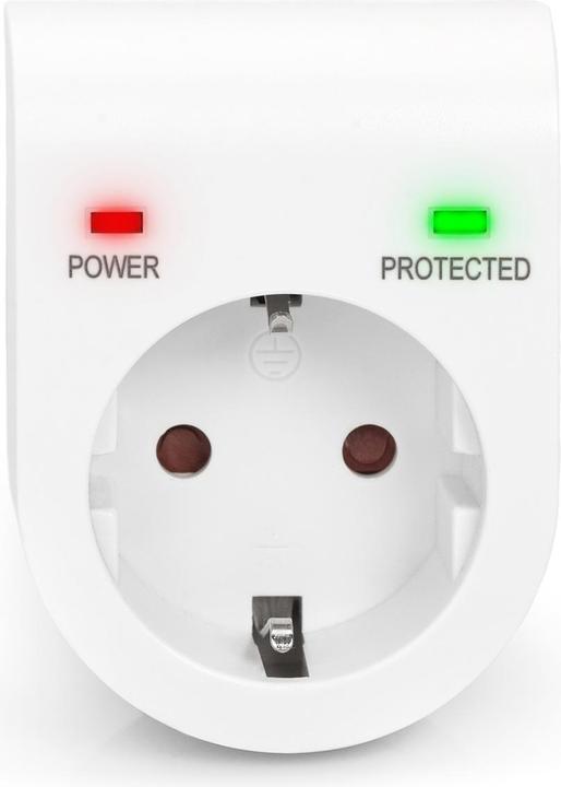 Actual product image Digitus Overvoltage protection adapter. LED 1xCEE 7/7 TV-GS CE-LVD