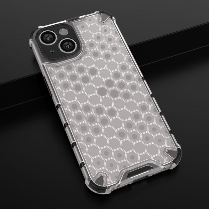 Actual product image Hurtel Honeycomb case for iPhone 14 armoured hybrid cover blue (Apple iPhone 14)