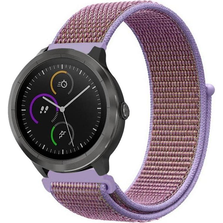 Strap-it Armband (20 mm, Nylon, Forerunner 245, Venu SQ), Uhrenarmband, Violett