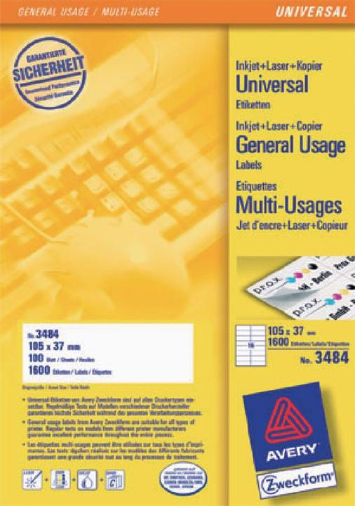 Actual product image Avery Universal Labels
