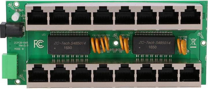 Produktbild Extralink POE INJECTOR 8 PORT GIGABIT MODE B - - 8-Port Fast Ethernet, Gigabit Ethernet (802.3af (PoE), 48 W)