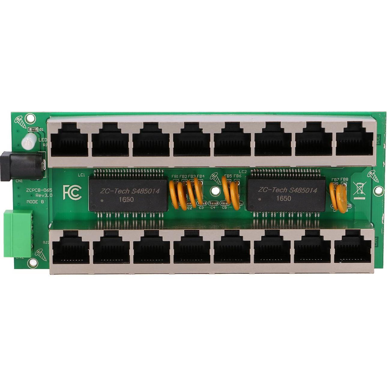 Thumbnail - Extralink POE INJECTOR 8 PORT GIGABIT MODE B - - 8-Port Fast Ethernet, Gigabit Ethernet (802.3af (PoE)), PoE Injector