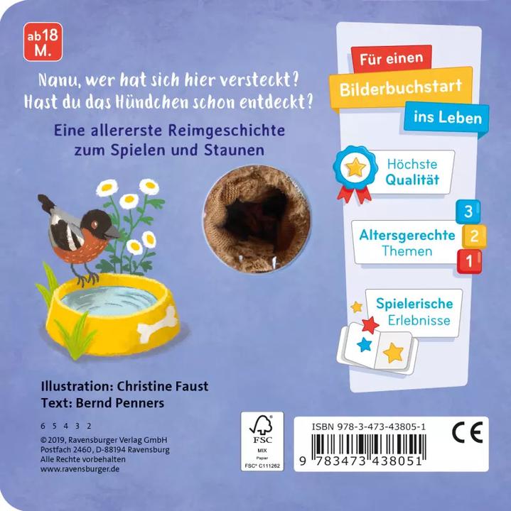 Produktbild Ravensburger Mein liebstes Fingerpuppenbuch: Hallo, kleiner Hund (Deutsch)