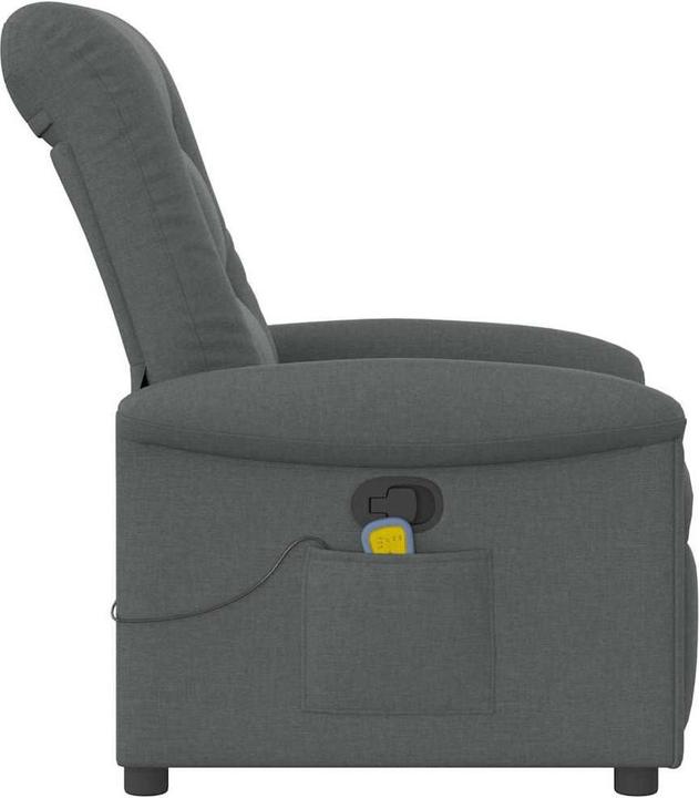 Immagine prodotto vidaXL Poltrona massaggiante in tessuto grigio scuro Poltrona TV massaggiante