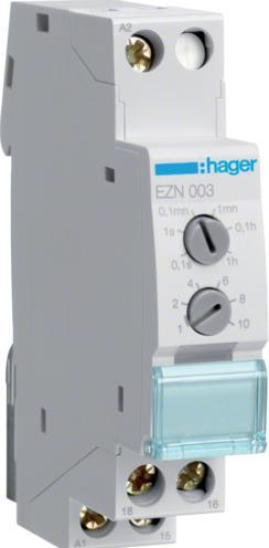 Hager HAG EZN003 Relais temporisé à contact inverseur 1W 10A