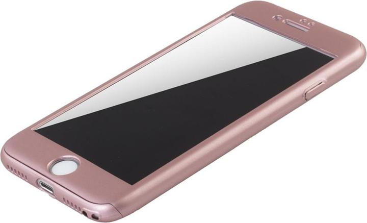 Produktbild König Design Apple iPhone 8 Hülle Case Handy Cover Schutz Tasche Bumper Panzerfolie 9H Pink (Apple iPhone 8)