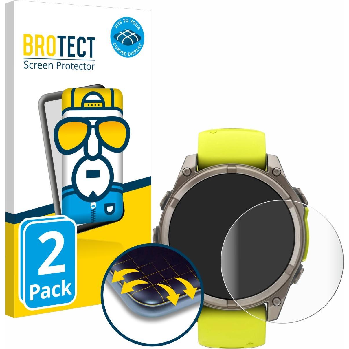 BROTECT Fullscreen Schutzfolie Displayschutz Folie Klar Transparent, Smartwatch Schutzfolie, Transparent