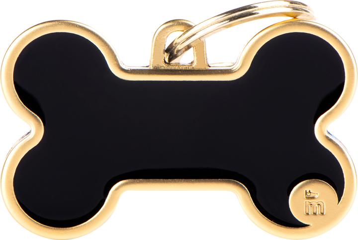 Produktbild Myfamily MyFa tegn handmade, ben L guld, logo, sort (L, Hund, Allgemein)