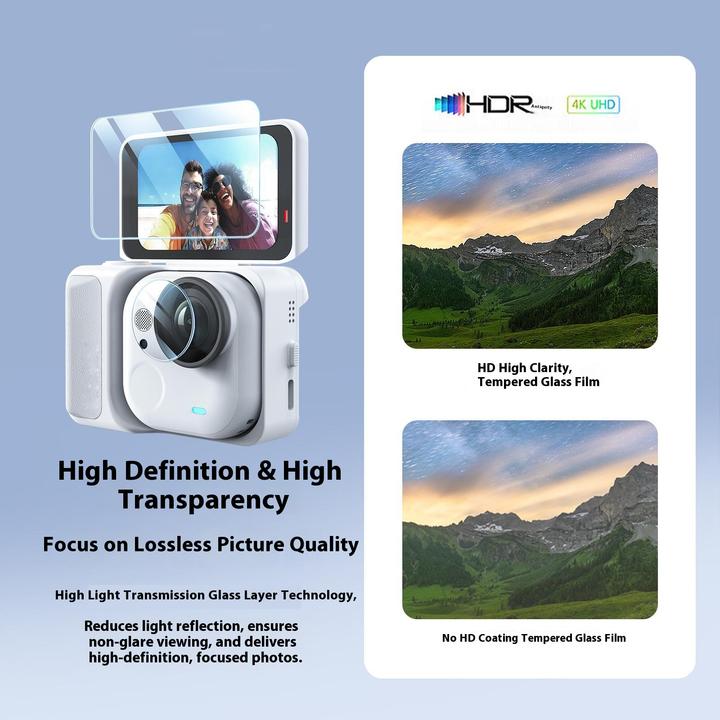Actual product image aMagisn 2in1 Go Ultra display and camera protection armoured glass