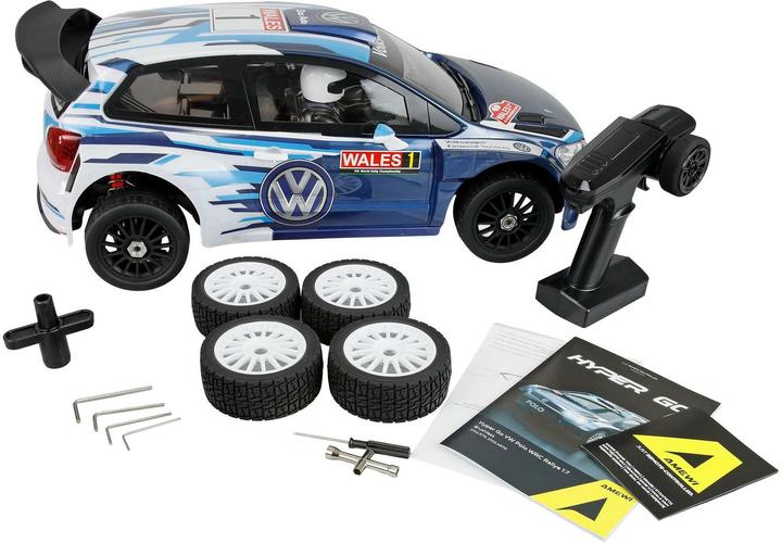 Produktbild Amewi Hyper Go VW Polo WRC Rallye brushless 4WD 1:7 ARTR (ARR Almost-Ready-to-Race)