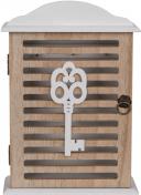 Actual product image Ootb White wooden key box with natural colored door