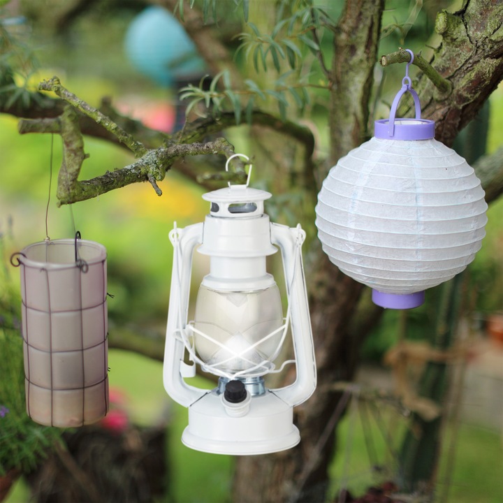 Actual product image Relaxdays LED Storm Lantern (15 x 11.5 x 24 cm, 1 x)