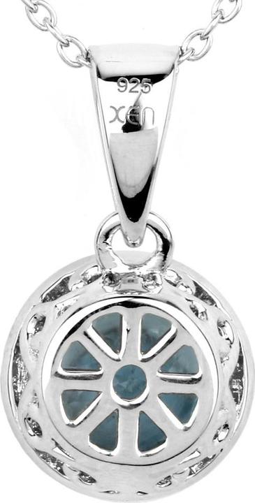 Immagine prodotto Xen Ciondolo con catena topazio blu solitario 45 cm argento 925 (Argento 925, 45 cm)