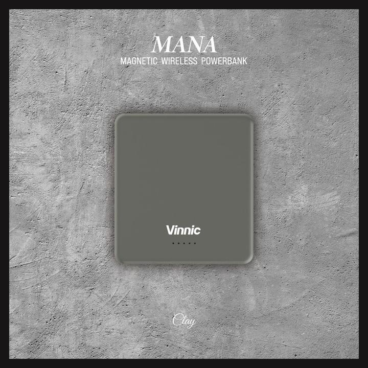 Produktbild Vinnic MANA Magnetic Wireless Powerbank 8.000mAh, clay (8000 mAh, 20 W, 30.80 Wh)