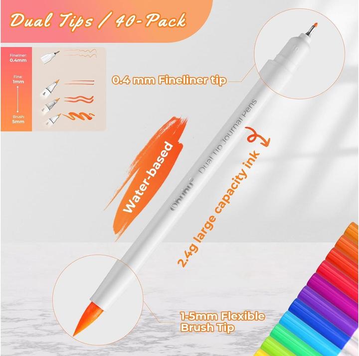 Immagine prodotto Ohuhu Punta doppia (Multicolore, 40 x)