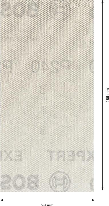 Immagine prodotto Bosch Professional Zubehör Expert M480 Rete di levigatura per levigatrici orbitali, 93 x186 mm, G 240, 50 pezzi. (240)