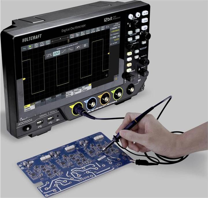 Produktbild Voltcraft ADO-5004 Digital-Oszilloskop 500 MHz 2.5 GSa/s 250 Mpts 12 Bit Digit (CAT II 300V, Oszilloskop)