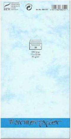 Actual product image Prona Envelope Dl/20 blue marbled (20x)