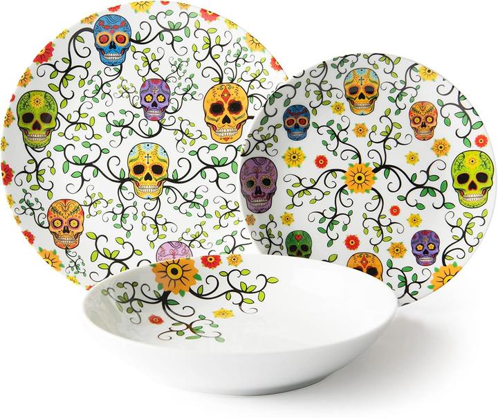 Excelsa Calavera Dinerset 18 stuks, porselein (18 Stk.)